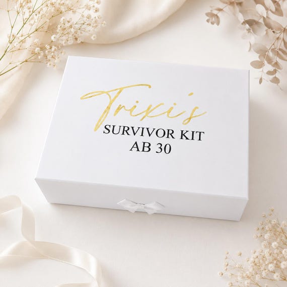 Personalisierte Geschenkbox Frauen Geburtstag zum Selbstbefüllen, Geschenk für Freundin Mama 18. 30. 40. 50. 60. DIY Erinnerungsbox mit Name