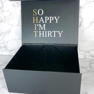 Personalisierte Geschenkbox Mann, 30. Geburtstag, 30. Geburtstag Mann, so happy im thirty