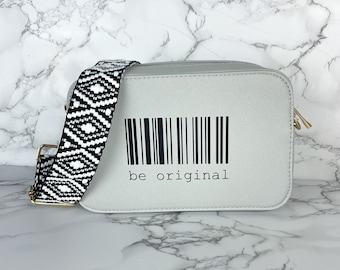 Umhängetasche mit Taschenriemen I Barcode - BE ORIGINAL mit Personalisierung I Crossbody bag mit Wechselgurt