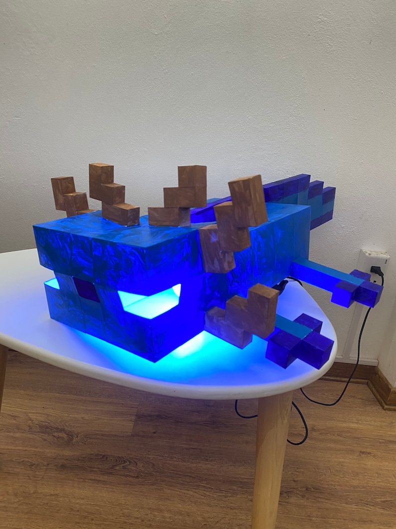 Axolotl Minecraft Papercraft Kits Patrón Descarga digital Etsy México