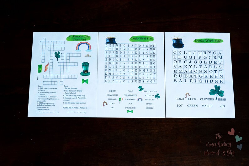 Patrick/'s Day Activity Printables The Homeschooling Mama of 3 St