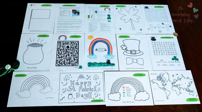 Patrick/'s Day Activity Printables The Homeschooling Mama of 3 St