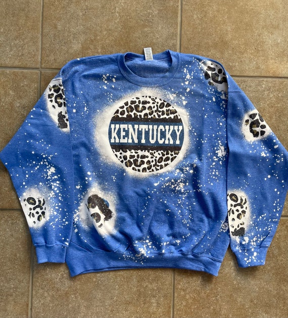3RaisedStrong Kentucky Bleached Cheetah Leopard Print Crewneck Sweatshirt