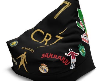 Ronaldo-zitzakstoelhoes, sportieve voetbalfanlounge - btw
