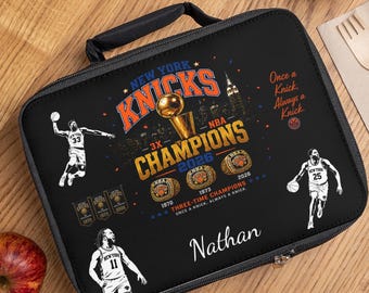 NY Nicks Fan Lunch Bag - Customized with the Name of your Choice - Personalized Gift - Back To School - Personalized Lunch Bag