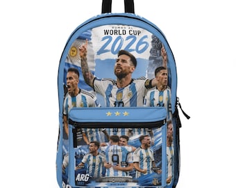 Messi Argentina Soccer team Worldcup 2026 Backpack - Back to School - Customized with name