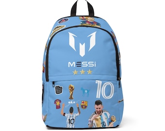 Messi voetbalrugzak: waterdicht nylon canvas reisrugzak