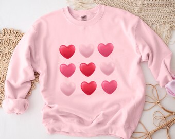 Valentine Sweatshirt,  Valentines Shirt , Heart Design Valentine's Gifts for her Valentines Shirt Valentines Sweater Heart Sweatshirt