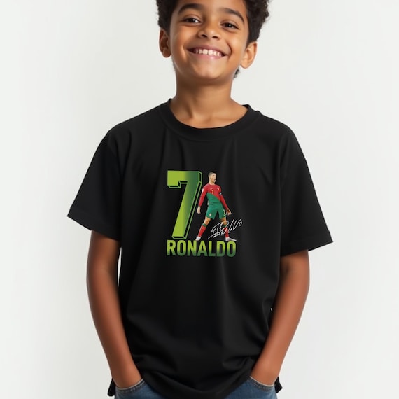キッズ ロナウド サッカーTシャツ：ソフトコットン スポーツファン