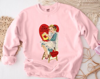Valentines Sweatshirt Unisex - Valentines Gift - Shirt Retro Design - Unisex Crewneck Sweatshirt