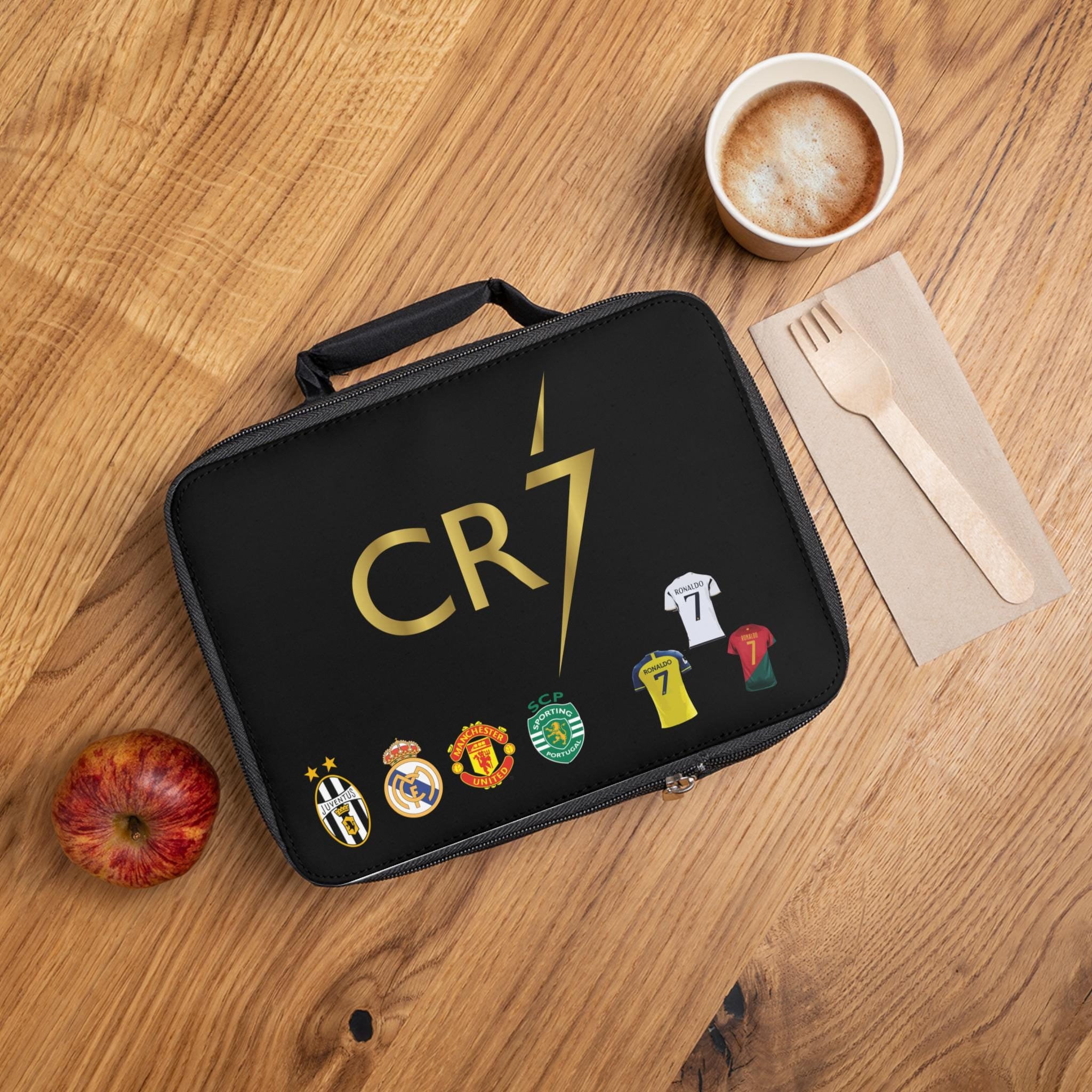 Ronaldo lunchtas, geïsoleerde lunchtas, lunchtas voor kinderen, cadeau sportfan