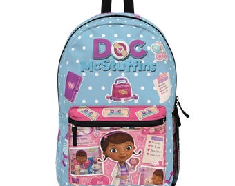 Personalized Doc McStuffins Backpack, Custom Name Senior Backpack, Senior Year Throwback Bookbag, Graduation Gift, Back to School Bag