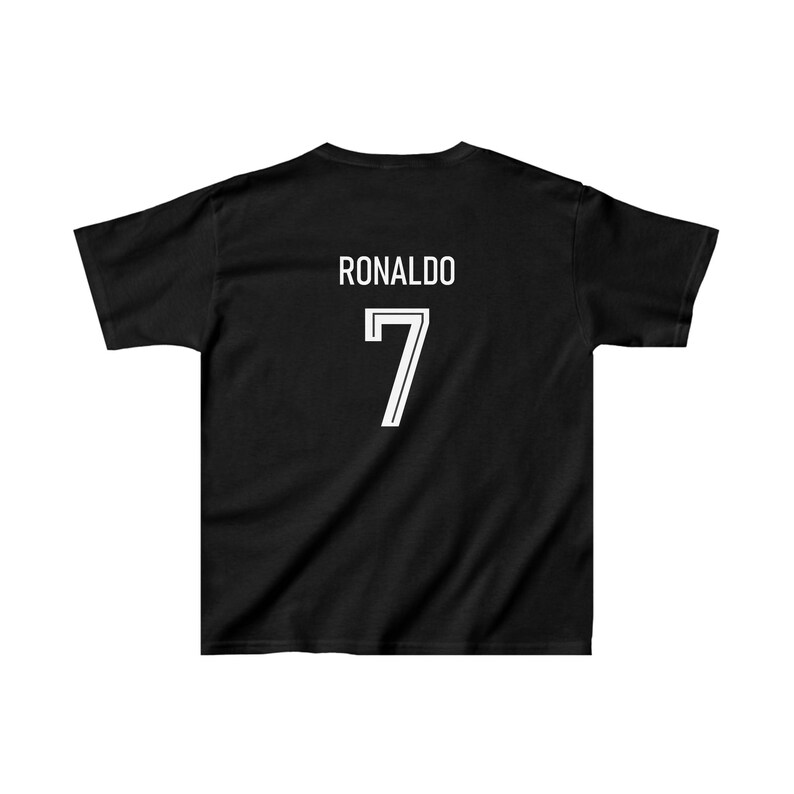 Ronalo Kinder T-Shirt: Vorder- und Rückendruck, schweres Baumwoll-T-Shirt Bild 3