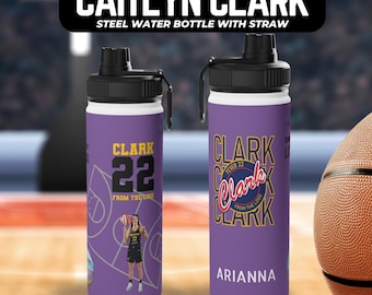 Caitlyn Clark basketbalwaterfles - roestvrijstalen sportfles WNBA Star