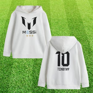 Messi Youth Heavy Blend Hooded Sweatshirt - Kids Christmas Soccer Fan Gift image 2