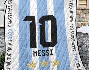 Messi Campeón Mundial - Worldcup Winner 2022Lightweight & Breathable Quilt With Edge-wrapping Strips