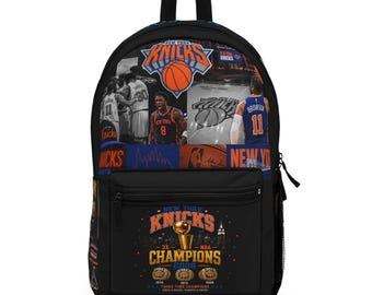 New York Knicks Champions Backpack 2026 | NBA Basketball Fan Gift | Custom Name Sports School Backpack | Knicks Championship Design