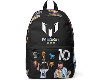 Messi voetbalrugzak: waterdicht nylon canvas reisrugzak