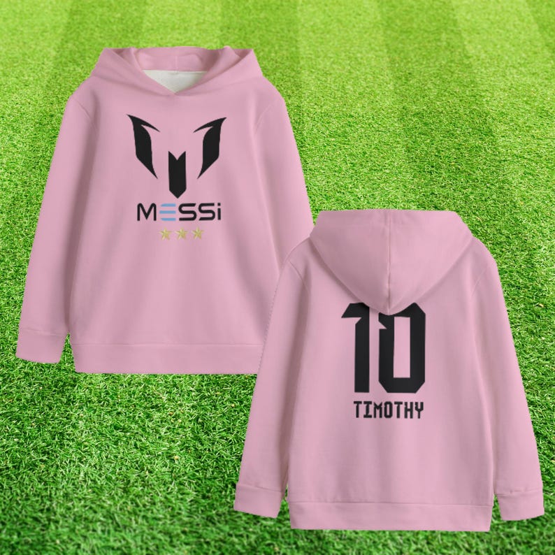 Messi Youth Heavy Blend Hooded Sweatshirt - Kids Christmas Soccer Fan Gift image 3