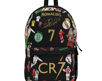 Aangepaste voetbalrugzak Ronaldo: gepersonaliseerde schooltas voor sportfans