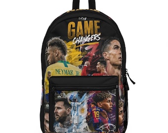 Lamine Yamal, Ronaldo, Neymar , Messi, Friends Famous Soccer Players Backpack - Customized with Name - Back to School