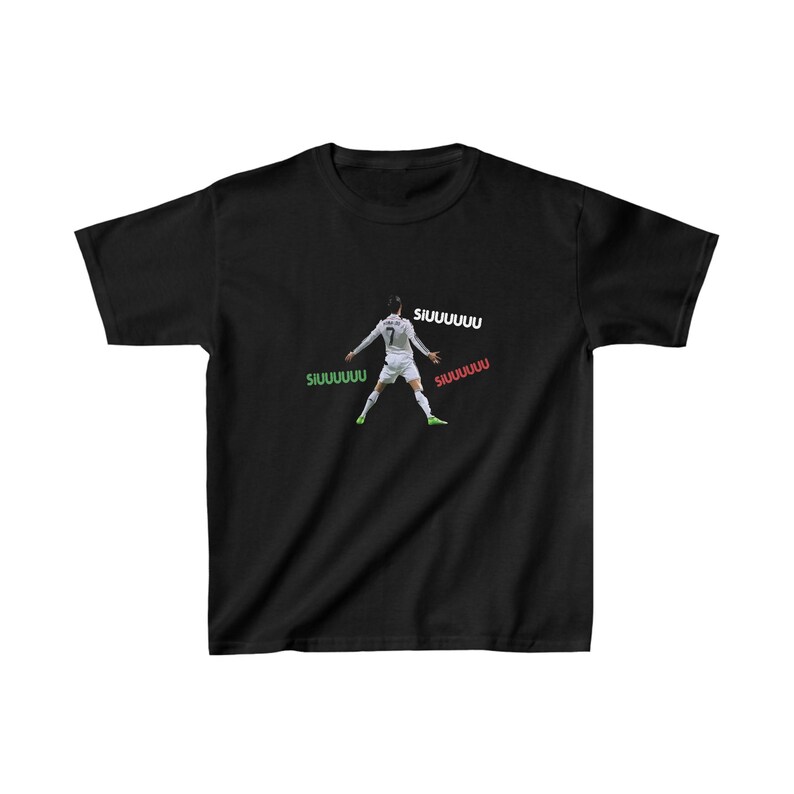 Ronalo Kinder T-Shirt: Vorder- und Rückendruck, schweres Baumwoll-T-Shirt Bild 1
