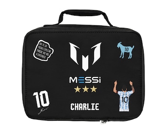Personalized Messi Lunch Bag – Custom Name, Back to School