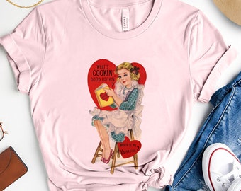 Valentines Day TShirt, Alice in Wonderland Rabbit T-Shirt, Valentines Shirt Gift for Her, Vintage Style Women's Valentine Tee