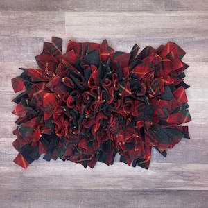 Snuffle Mat - Small, Dark Red Plaid