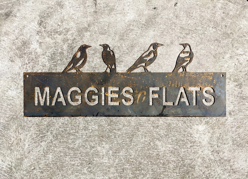 Personalised Sign - Magpie Bird - Australian - House Name Sign - Garden ...