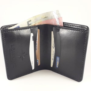 Billetera de hombre plegable hecha a mano en Italia, regalo original y duradero para él, regalo de cumpleaños o día del padre, EDC.