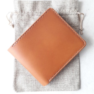 Cartera bifold en cuero de grano completo real, cartera hecha a mano en Italia, cartera de hombre, regalo, EDC, cartera de alta calidad