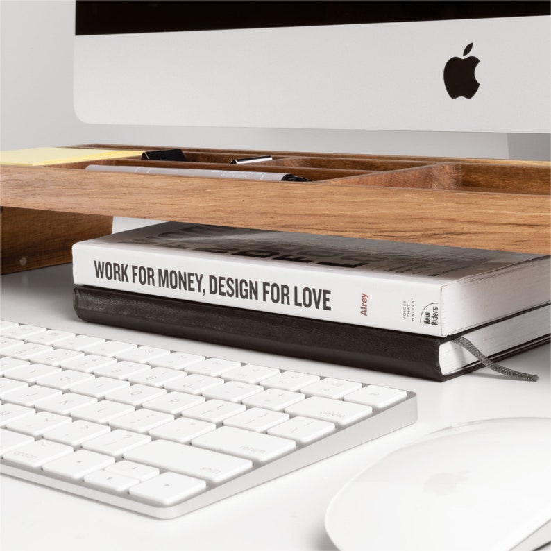 Wood Desk Organizer Home Office Desk Organization Tablet & Etsy