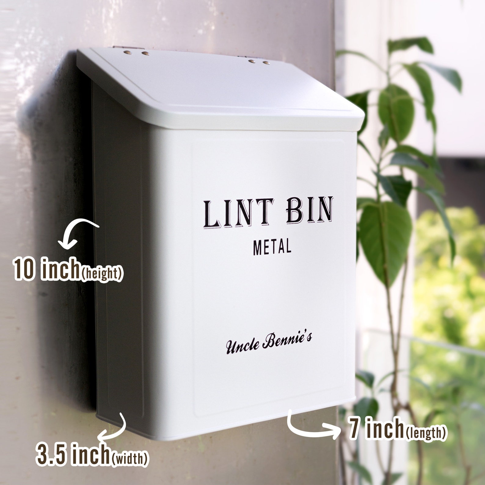 Metal Lint Bin Laundry Room Decoration Laundry Accessory Etsy