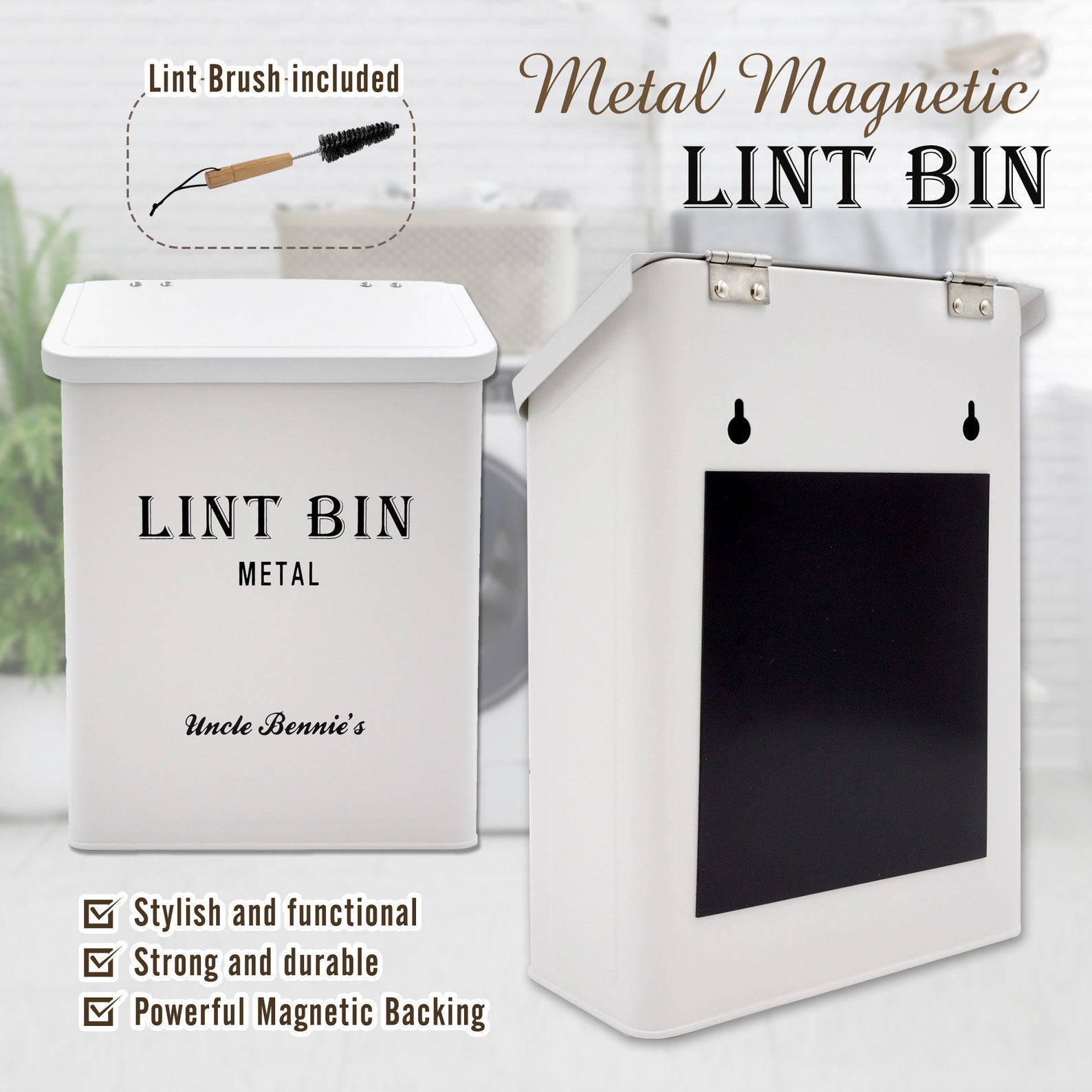 Metal Lint Bin Laundry Room Decoration Laundry Accessory Etsy