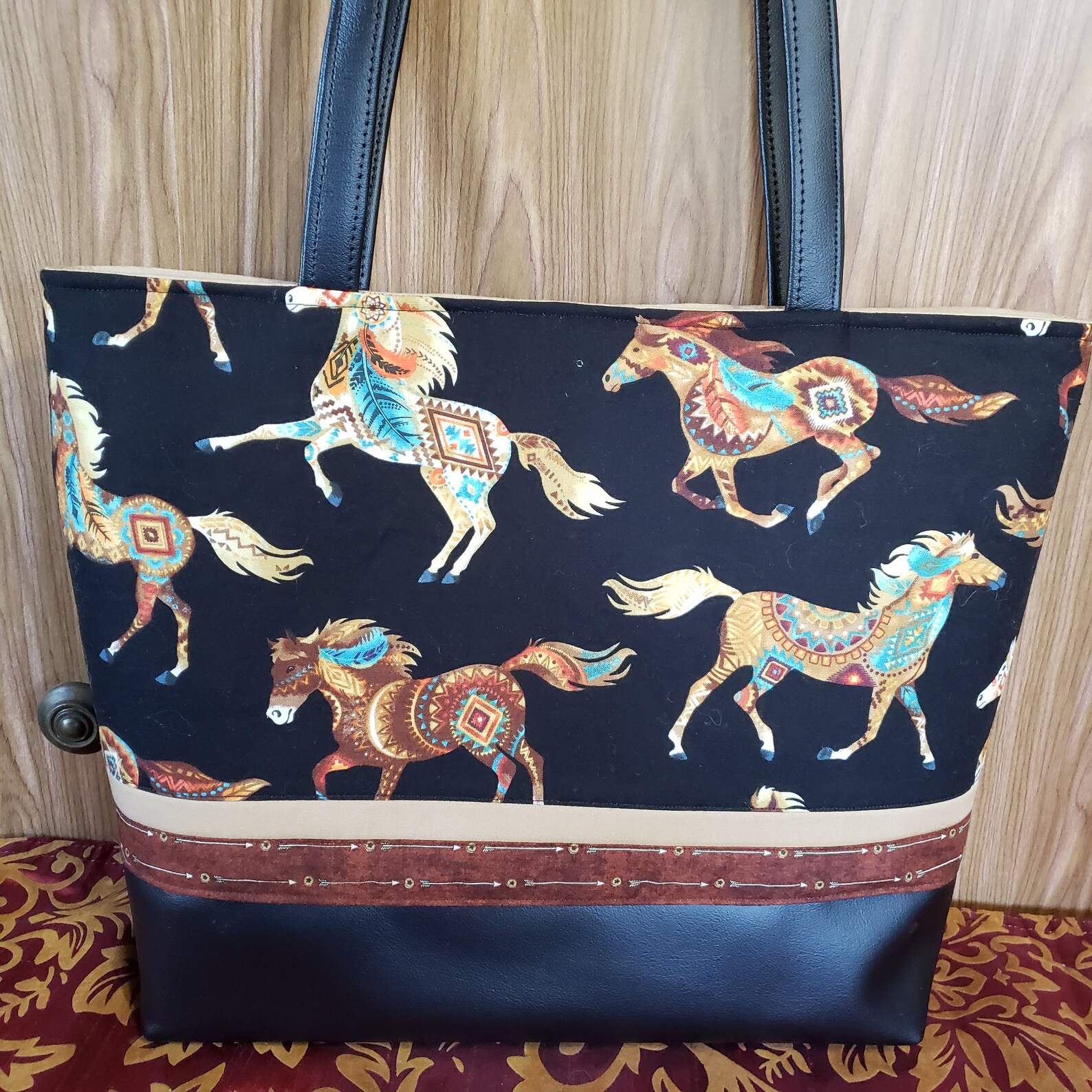 Bolso de caballos salvajes Marrón Etsy