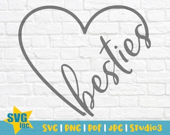 Download Besties Heart Svg Etsy