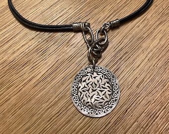 Silpada Sterling Silver Sunburst Pendant Necklace - 925 Leather 18"