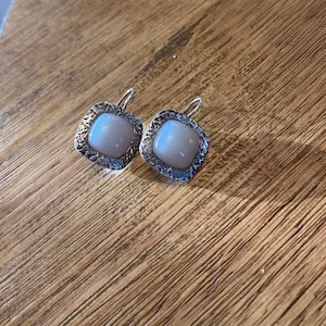 Desert Rose Trading DRT Jay King Sterling Chalcedony Earrings Bridal Wedding Mother&#39;s Birthday Gift Her Prom Collectible Designer Jewelry