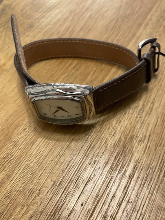Silpada Brown Leather Wrap Watch: Designer Collectible 