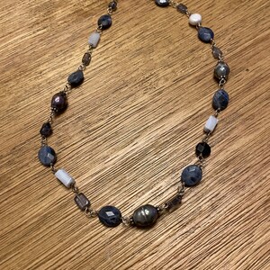 Silpada Sterling Silver Necklace Designer 16&quot; FW Pearls & Semi Precious Stone Mother Birthday Gift Her Prom Collectible Designer Jewelry