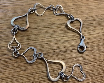 SILPADA Jewelry - Retired ~ Sterling Silver 'SPREAD The LOVE' Heart Link Bracelet 7.5"