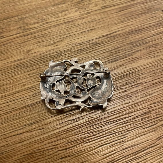 Vintage Cini Sterling Silver Pisces Zodiac Brooch - image 2