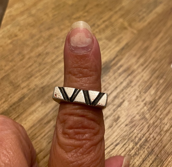 Sterling Silver Southwest Ring: Modernist Stateme… - image 1