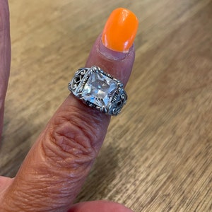 Silpada Uptown Princess Cut 925 Filigree Ring Various Sizes Statement Bridal  Mother Birthday Gift Her Collectible Jewelry