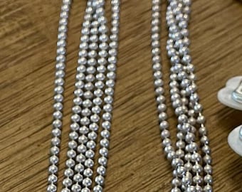 Vintage Espo Sterling Silver 5-Strand Bead Necklace