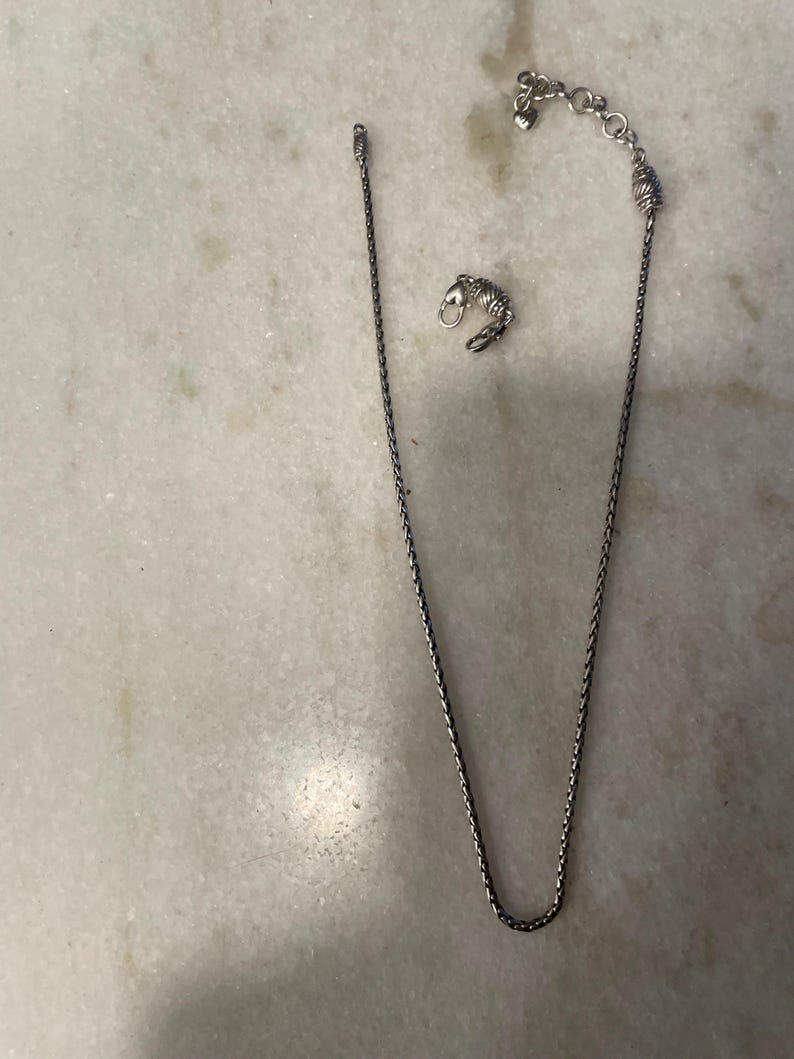 Vintage Brighton Heart Necklace: Silver Plate CZ Designer Jewelry immagine 6