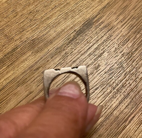 Sterling Silver Southwest Ring: Modernist Stateme… - image 5