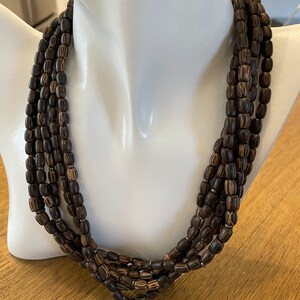 Silpada Palm Wood & Sterling Silver Multi-Strand Bead Necklace Retired Mother&#39;s Birthday Gift For Her Prom Collectible Jewelry