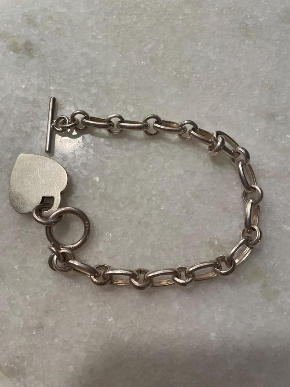 Sterling Silver Heart Charm Bracelet: Bridal, Valentine's Gift